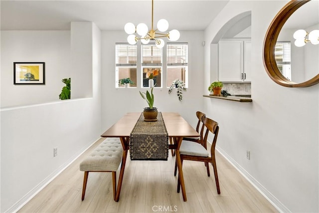 305 W Duarte Rd Unit G, Monrovia, CA 91016 - dining room featuring a chandelier and light wood finished floors