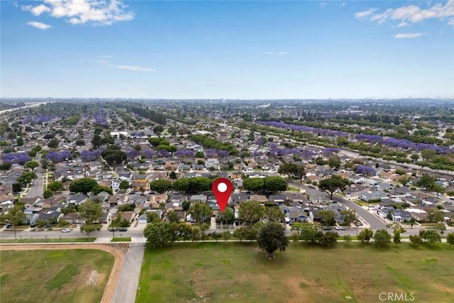 7028 E Parkcrest St, Long Beach, CA 90808 - aerial overview of property's location with nearby suburban area