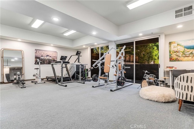5151 Balboa Blvd Unit 104, Encino, CA 91316 - workout room with recessed lighting and plenty of natural light