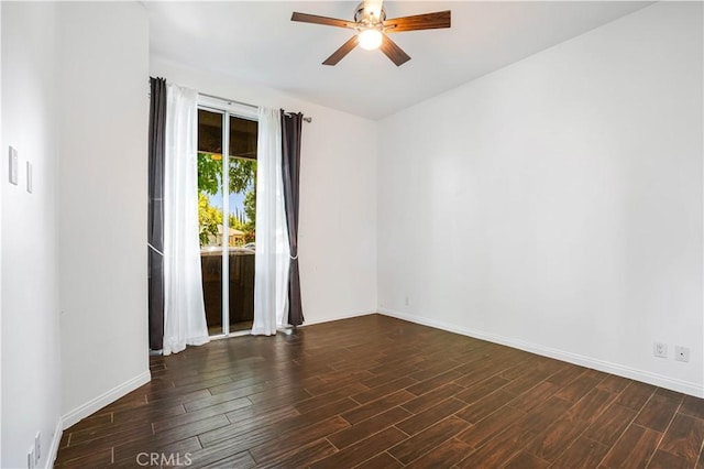 5151 Balboa Blvd Unit 104, Encino, CA 91316 - empty room with a ceiling fan and wood finished floors