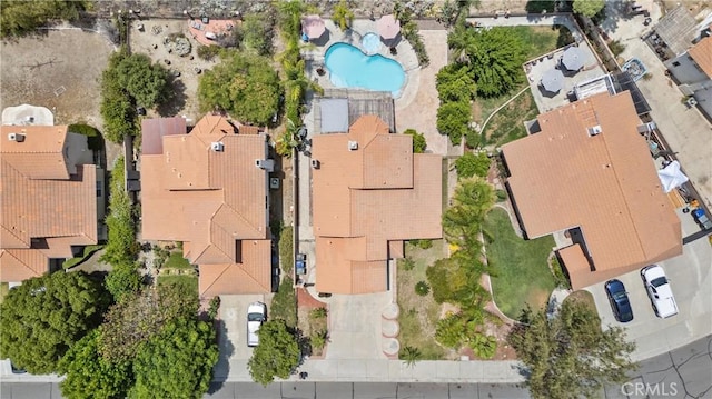 566 Bruin Dr, Riverside, CA 92507 - aerial view of property and surrounding area with a pool area