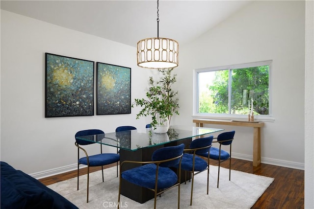 5302 Bryant Cir, Westminster, CA 92683 - dining space with wood finished floors and vaulted ceiling