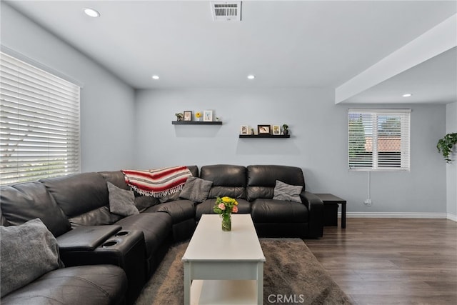 22524 Paseo Terraza, Saugus, CA 91350 - living room featuring wood finished floors and recessed lighting
