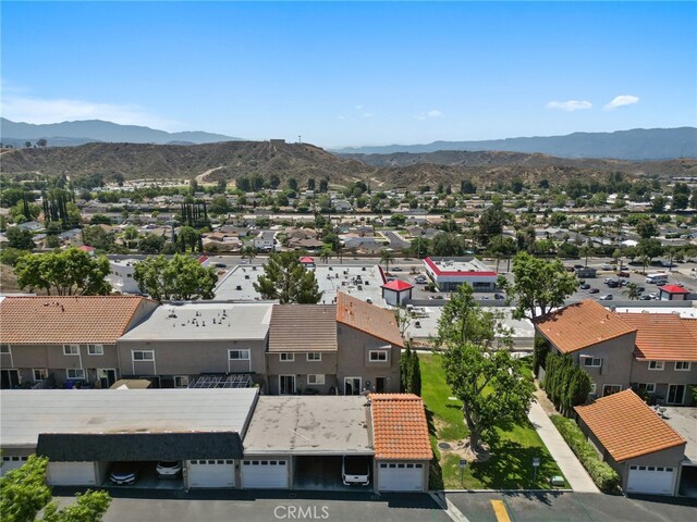 22524 Paseo Terraza, Saugus, CA 91350 - aerial view of residential area featuring a mountainous background