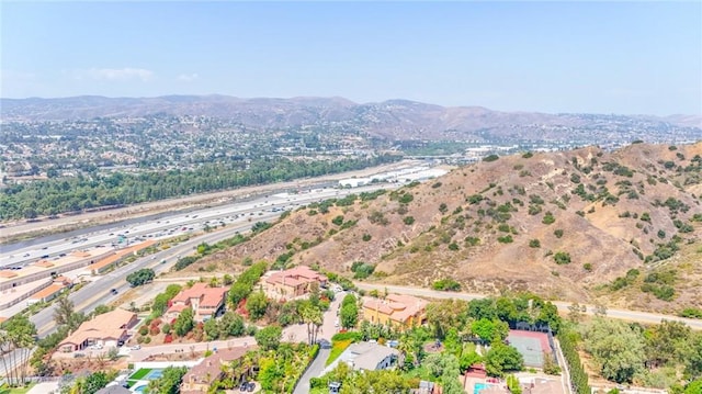 7680 E Eucalyptus Way, Anaheim Hills, CA 92808 - aerial overview of property's location with mountains