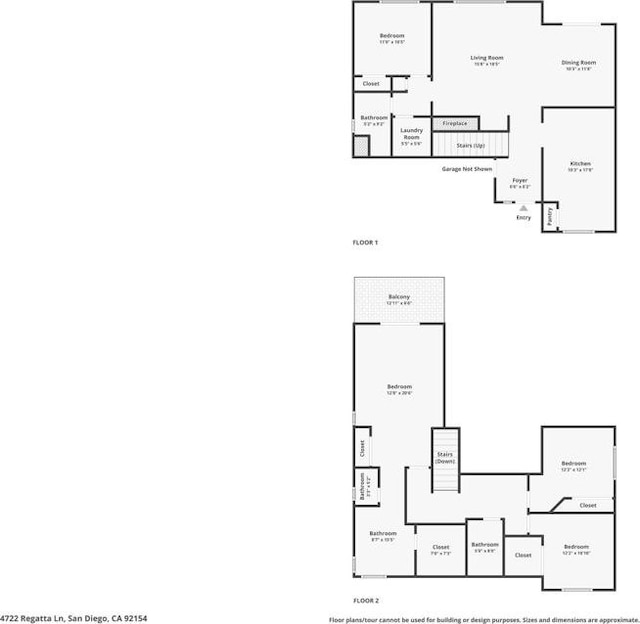 4722 Regatta Ln, San Diego, CA 92154 - view of property floor plan