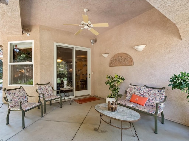 6660 N St Catherine Ct, Fresno, CA 93711 - view of patio with a ceiling fan
