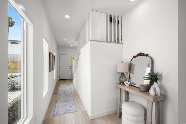 2210 Bonita Ct, Lemon Grove, CA 91945 - hallway featuring wood finished floors and recessed lighting