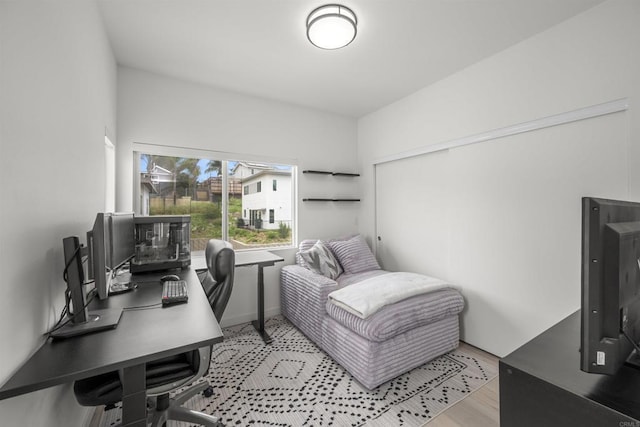 2210 Bonita Ct, Lemon Grove, CA 91945 - bedroom featuring an office area and wood finished floors