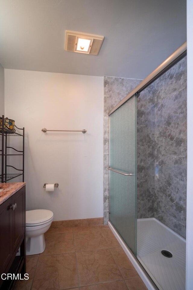 1742 Forar Cir, Camarillo, CA 93010 - full bathroom with a shower stall, vanity, and tile patterned floors