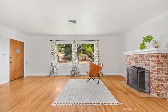 3007 Park Way, Bakersfield, CA 93304 - living area with wood finished floors and a fireplace