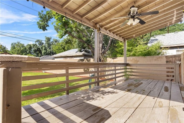 3007 Park Way, Bakersfield, CA 93304 - wooden deck with ceiling fan