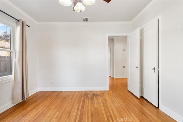 3007 Park Way, Bakersfield, CA 93304 - spare room featuring light wood-type flooring and ornamental molding