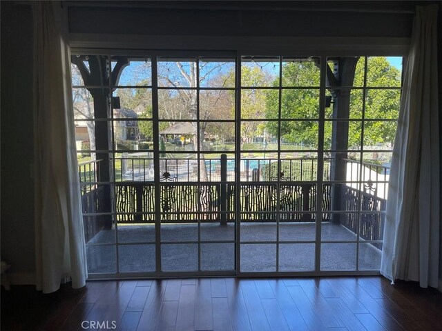 3641 S Bear St Unit F, Santa Ana, CA 92704 - entryway with hardwood / wood-style floors