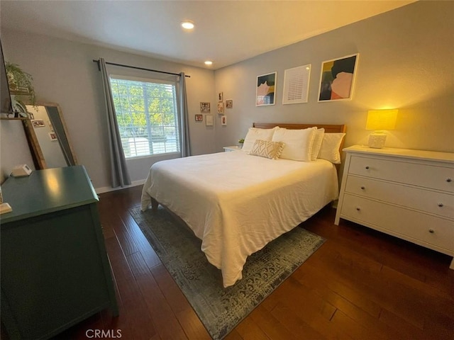 3641 S Bear St Unit F, Santa Ana, CA 92704 - bedroom with dark wood-style flooring and recessed lighting