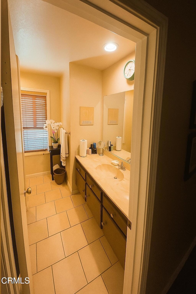 758 W Foothill Blvd, Monrovia, CA 91016 - bathroom featuring tile patterned flooring and vanity