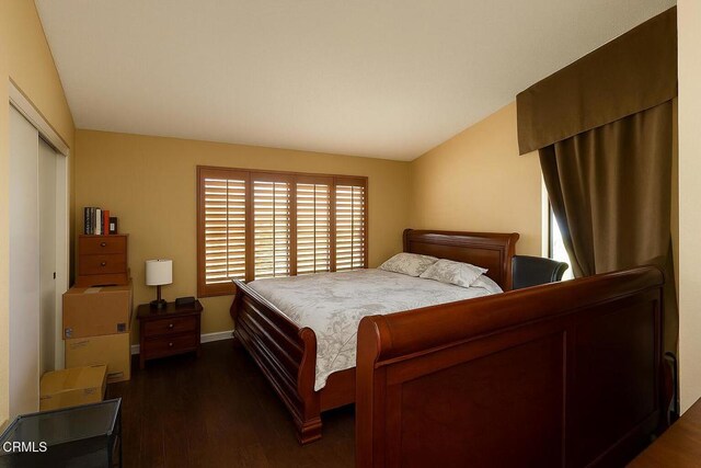 758 W Foothill Blvd, Monrovia, CA 91016 - bedroom with dark wood-style floors and a closet