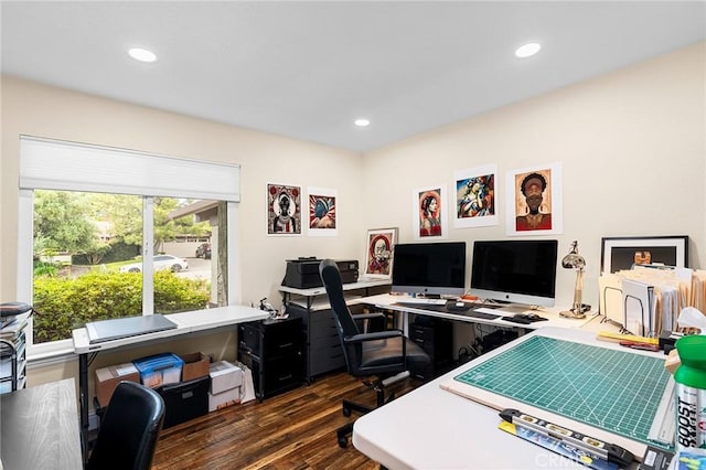 11 Tilden Ln, Chico, CA 95928 - office space with dark wood-style flooring and recessed lighting