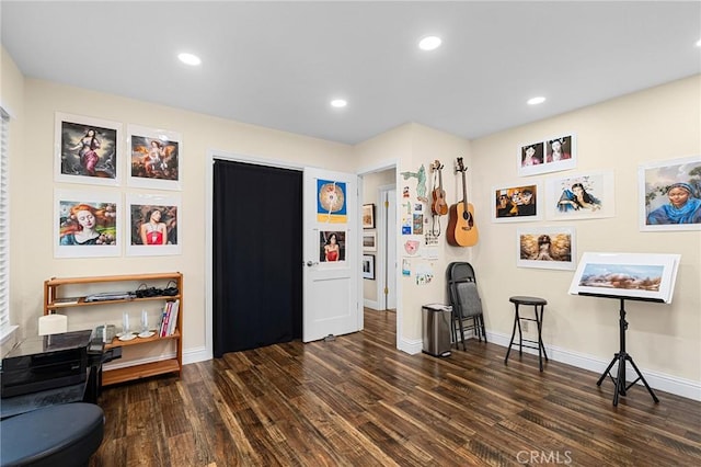 11 Tilden Ln, Chico, CA 95928 - sitting room featuring dark wood-type flooring and recessed lighting