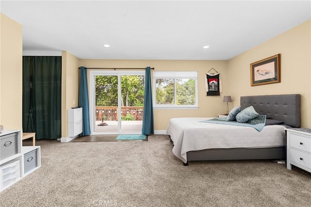 11 Tilden Ln, Chico, CA 95928 - carpeted bedroom featuring access to exterior and recessed lighting