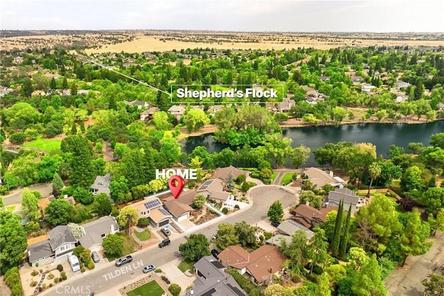 11 Tilden Ln, Chico, CA 95928 - aerial perspective of suburban area featuring a nearby body of water and property parcel outlined