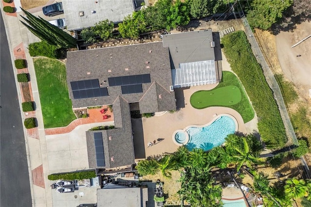 1016 N Highland Ave, Fullerton, CA 92835 - aerial view of a pool area