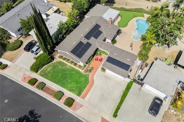 1016 N Highland Ave, Fullerton, CA 92835 - aerial view of a pool area