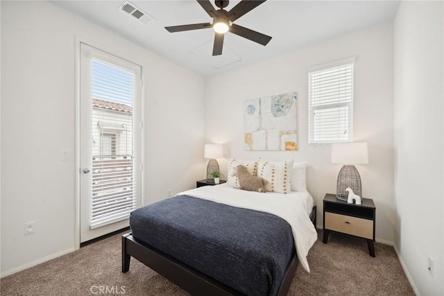135 Acamar, Irvine, CA 92618 - bedroom with carpet floors, multiple windows, and a ceiling fan