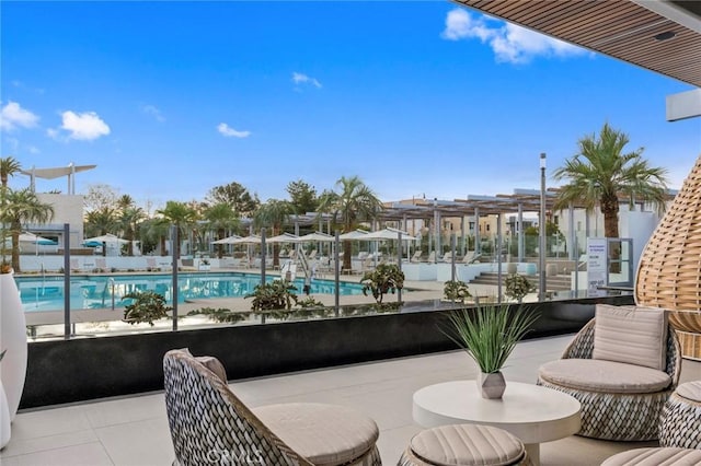 135 Acamar, Irvine, CA 92618 - balcony with view of pool