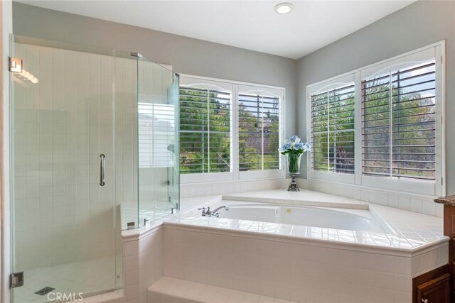 3820 Bidwell Dr, Yorba Linda, CA 92886 - full bathroom with a bath and a shower stall