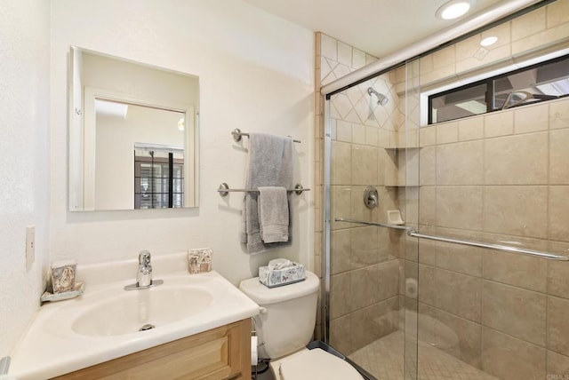 2221 Cortina Cir, Escondido, CA 92029 - bathroom featuring vanity and a shower stall