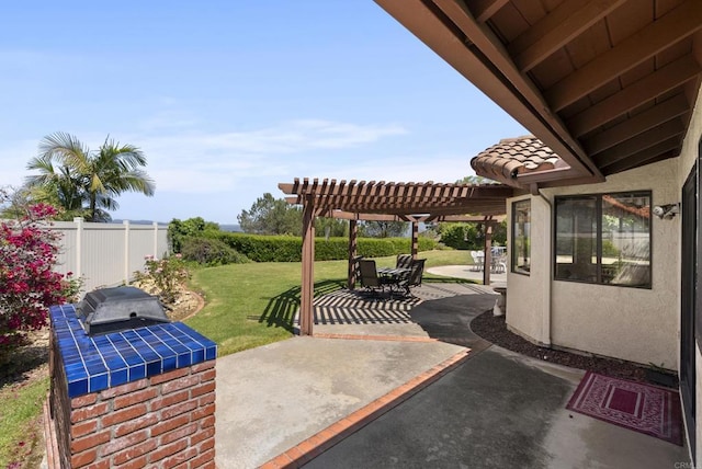 2221 Cortina Cir, Escondido, CA 92029 - view of patio / terrace with a pergola and a grill