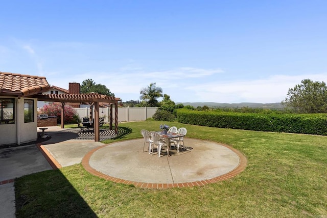 2221 Cortina Cir, Escondido, CA 92029 - view of yard with a pergola and a patio area
