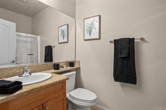 12737 Savannah Creek Dr Unit 280, San Diego, CA 92128 - bathroom featuring vanity and a shower with door