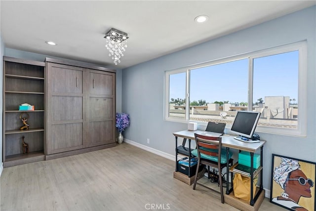 7625 Reseda Blvd Unit 302, Reseda, CA 91335 - office with light wood-style flooring and recessed lighting