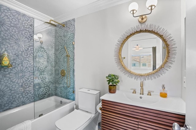 750 Breeze Hill Rd Unit 112, Vista, CA 92081 - bathroom with tub / shower combination, crown molding, and vanity