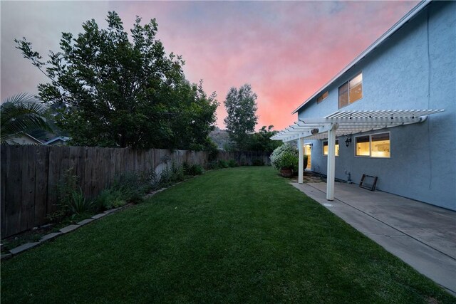2527 Gibbons St, El Cajon, CA 92020 - fenced backyard with a pergola and a patio area