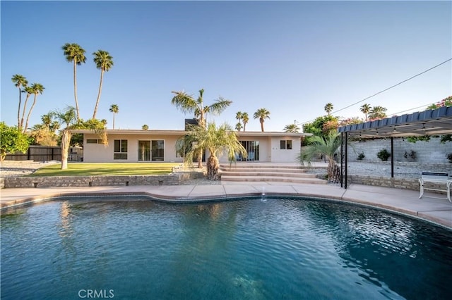 73466 Salt, Cedar, Palm Desert, CA 92260 - outdoor pool with a patio and a pergola