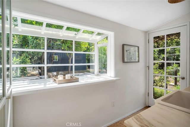 1000 N Chester Ave, Pasadena, CA 91104 - doorway with plenty of natural light and vaulted ceiling