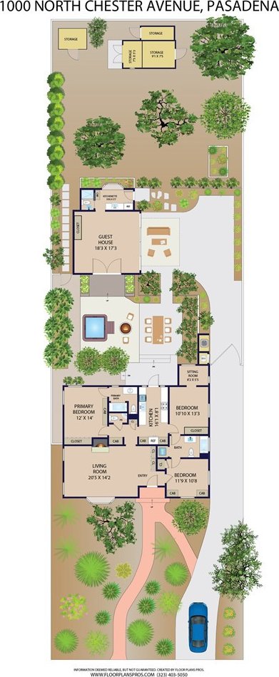 1000 N Chester Ave, Pasadena, CA 91104 - view of property floor plan
