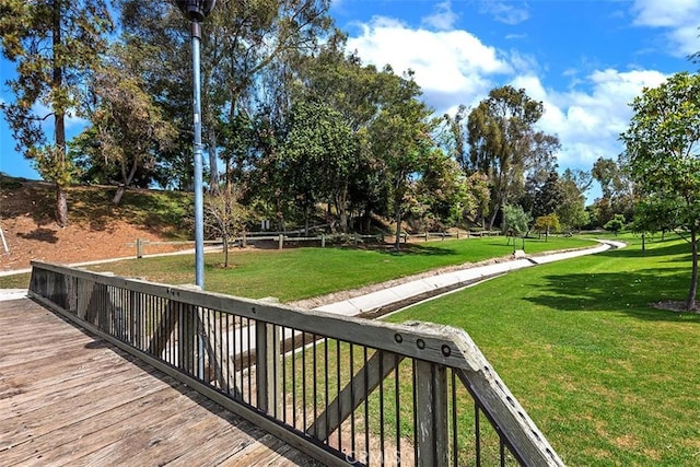 15015 Tacuba Dr, La Mirada, CA 90638 - wooden deck with a yard