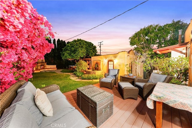 4260 Mcconnell Blvd, Los Angeles, CA 90066 - view of patio / terrace featuring an outdoor hangout area and a wooden deck