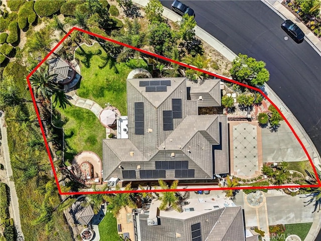 1411 W Boros Ct, La Habra, CA 90631 - aerial view of property and surrounding area with property parcel outlined