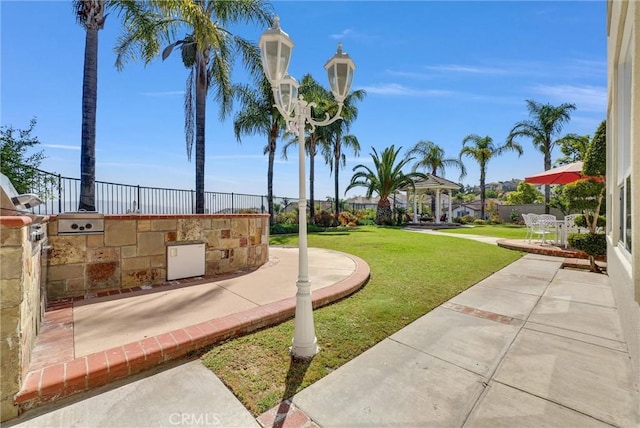 1411 W Boros Ct, La Habra, CA 90631 - view of yard with a gazebo and a patio area