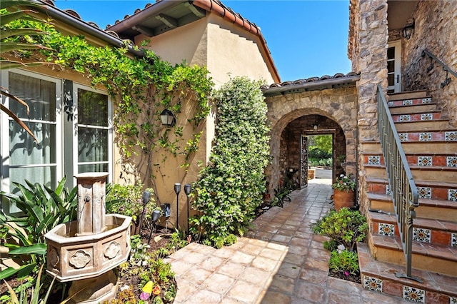 15 Sarteano Dr, Newport Coast, CA 92657 - view of patio / terrace with stairs