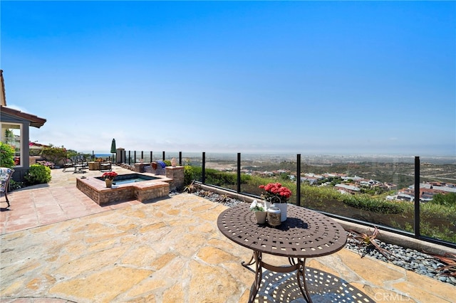 15 Sarteano Dr, Newport Coast, CA 92657 - view of patio / terrace with an in-ground hot tub
