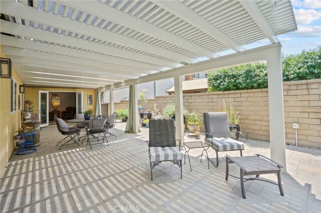 21845 Tumbleweed Cir, Lake Forest, CA 92630 - view of patio / terrace with a pergola and outdoor dining area