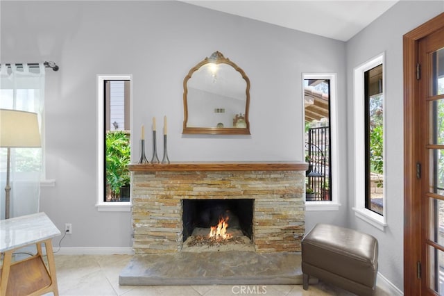 21845 Tumbleweed Cir, Lake Forest, CA 92630 - tiled living area featuring plenty of natural light and a fireplace