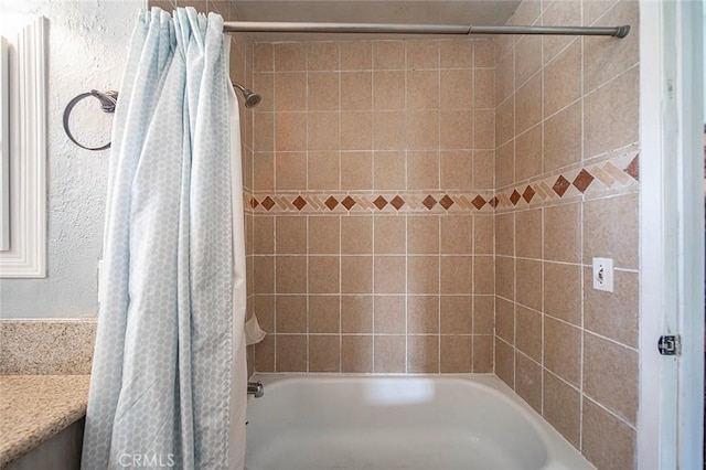 10288 Effen St, Rancho Cucamonga, CA 91730 - bathroom with shower / bathtub combination with curtain and vanity