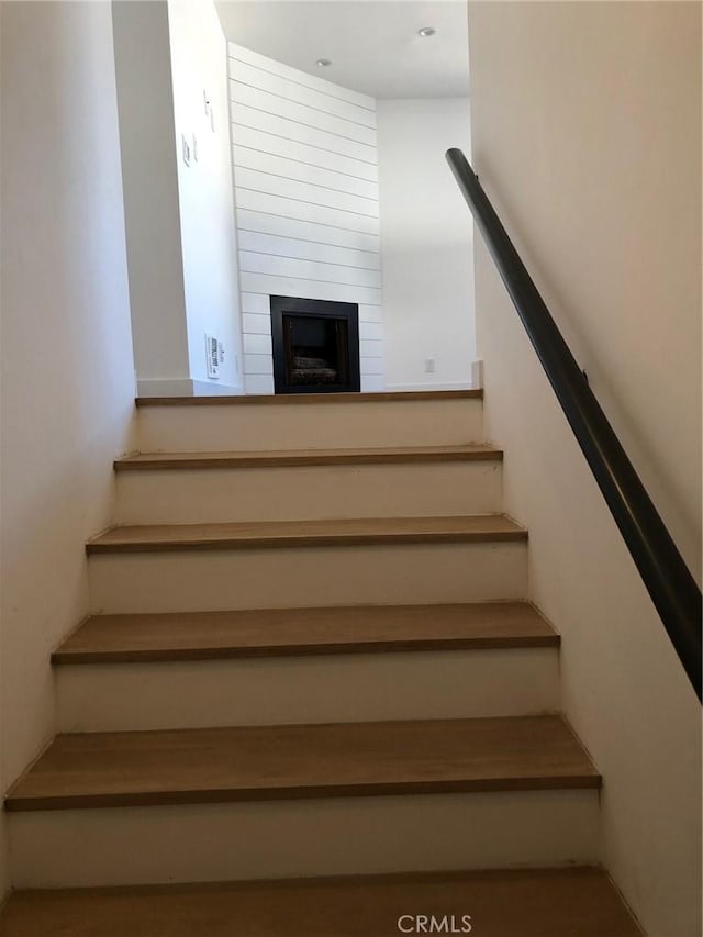 200 39th St, Manhattan Beach, CA 90266 - staircase featuring a fireplace